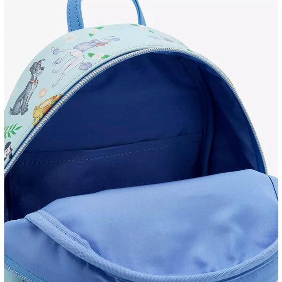 Loungefly Disney Dogs Mini Backpack Disney Dog Characters Floral Bag - Picture 4 of 5